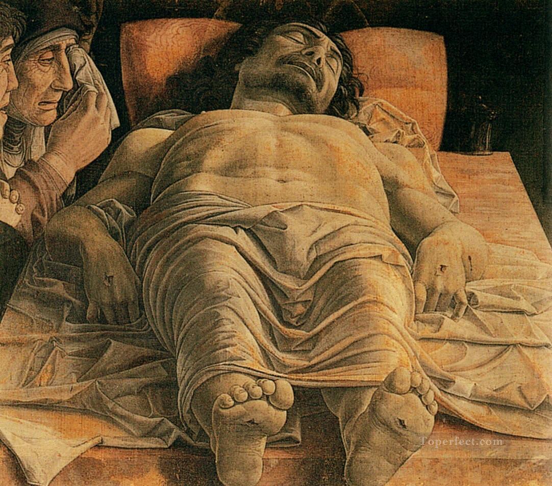 Le mort Christ peintre Andrea Mantegna Peintures à l'huile